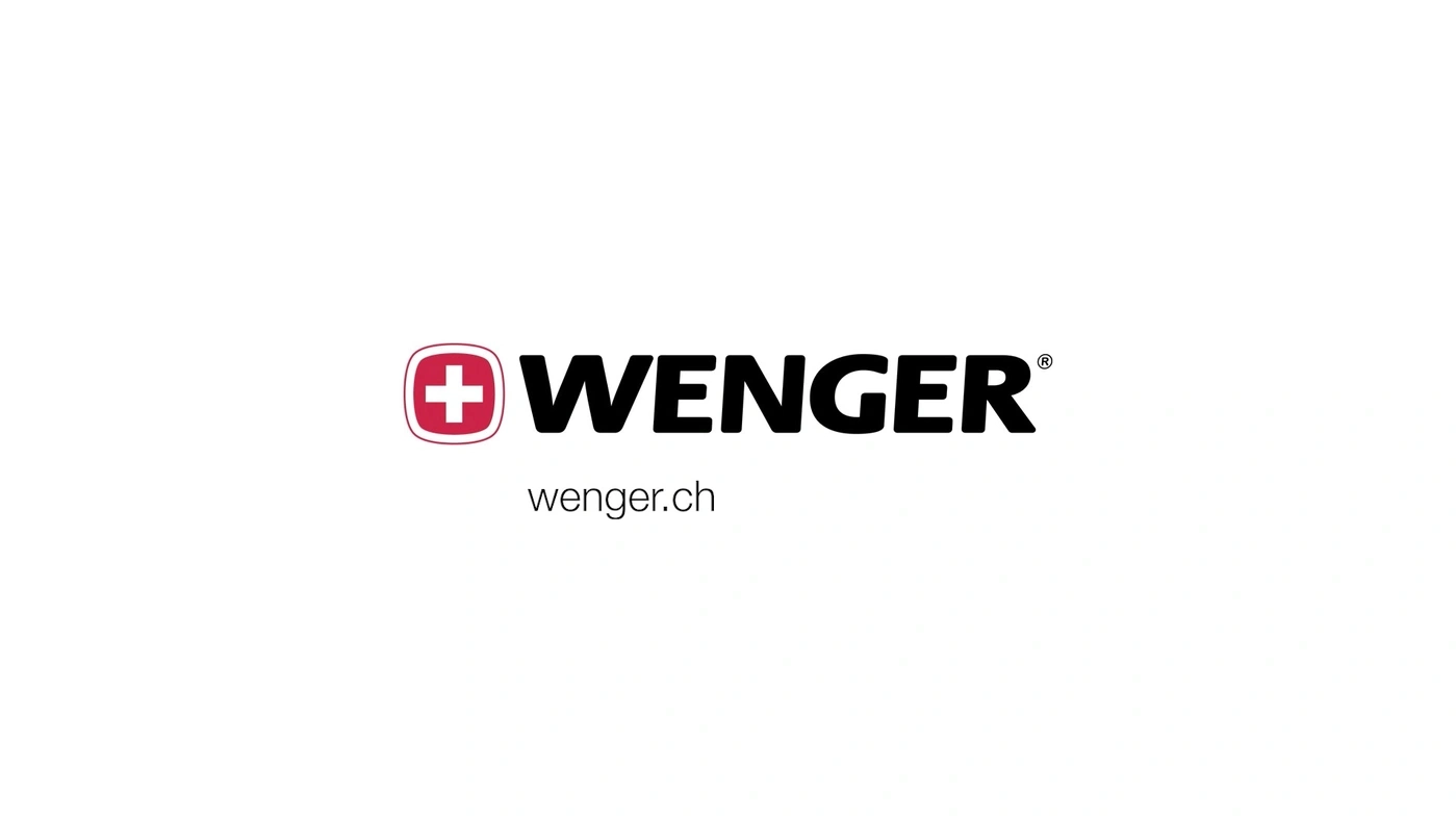 Wenger logo with red cross and text on a white background