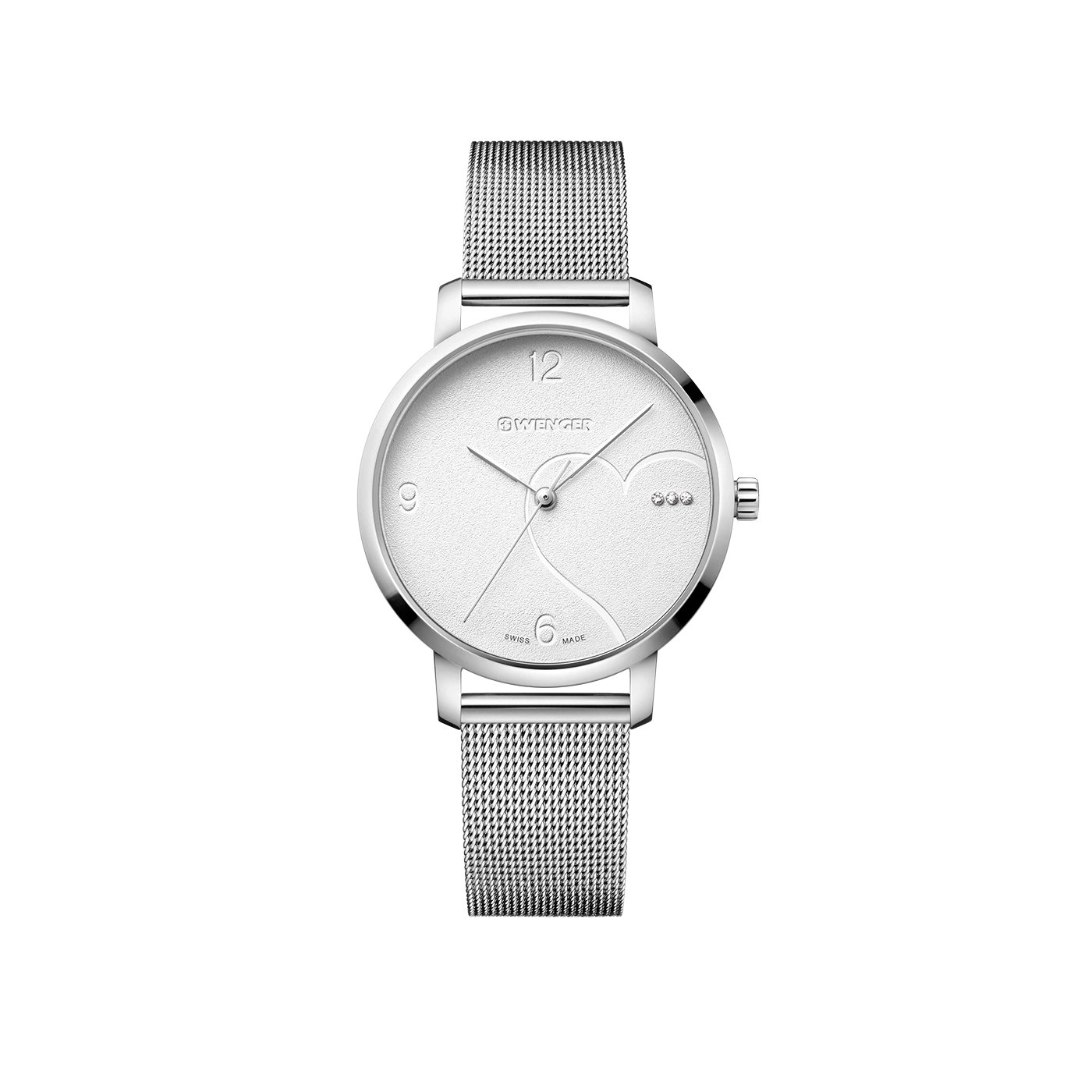 Ladies' watch silver Ø 38 mm Feminine watch with Swarovski crystals