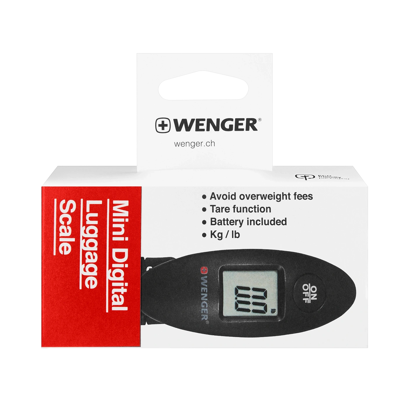 Wenger Mini Digital Luggage Scale, avoids overweight fees, tare function, battery included.