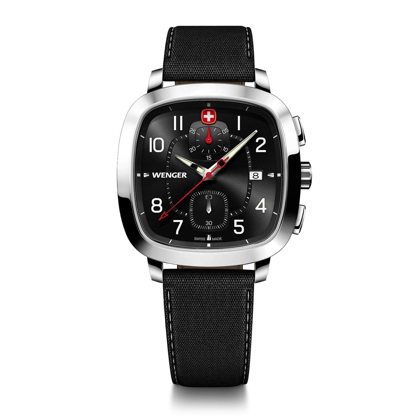 Chrono men's watch black-silver Ø 39.5 mm A classic, sporty chronograph with a modern twist