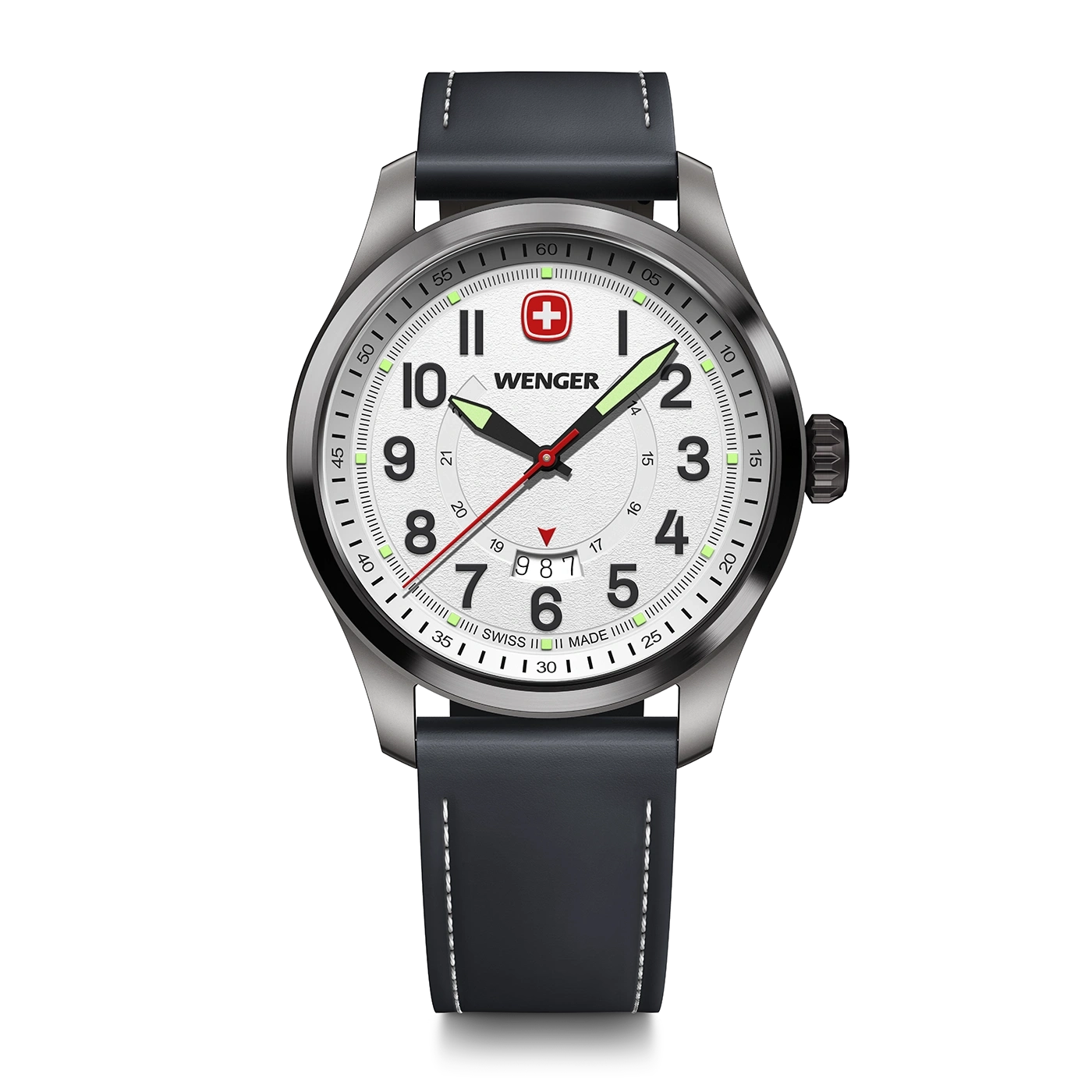 Men's watch black-silver Ø 43 mm Sporty quartz watch with unrivalled aesthetics