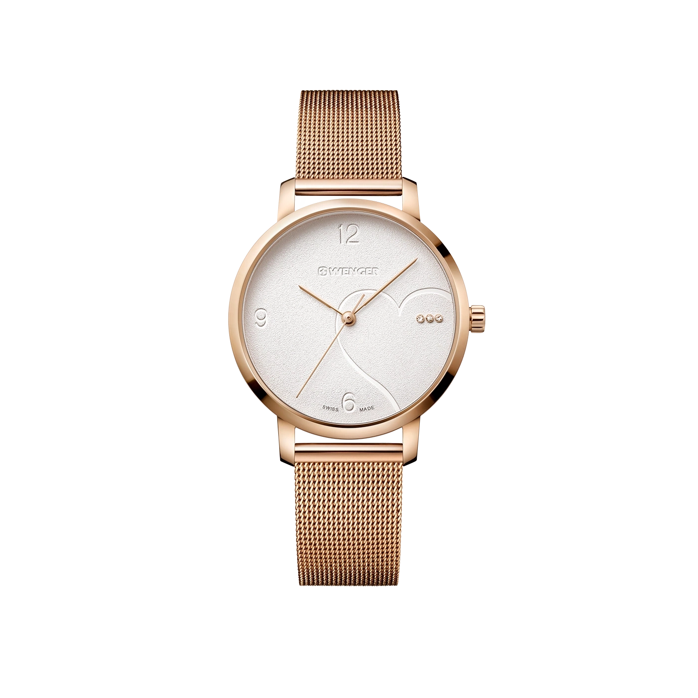 Ladies' watch rose-coloured Ø 38 mm Feminine watch with Swarovski crystals